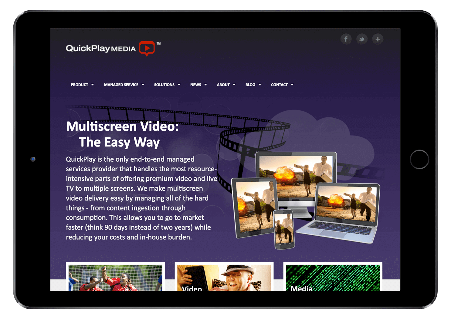 QuickPlay Old Website Design